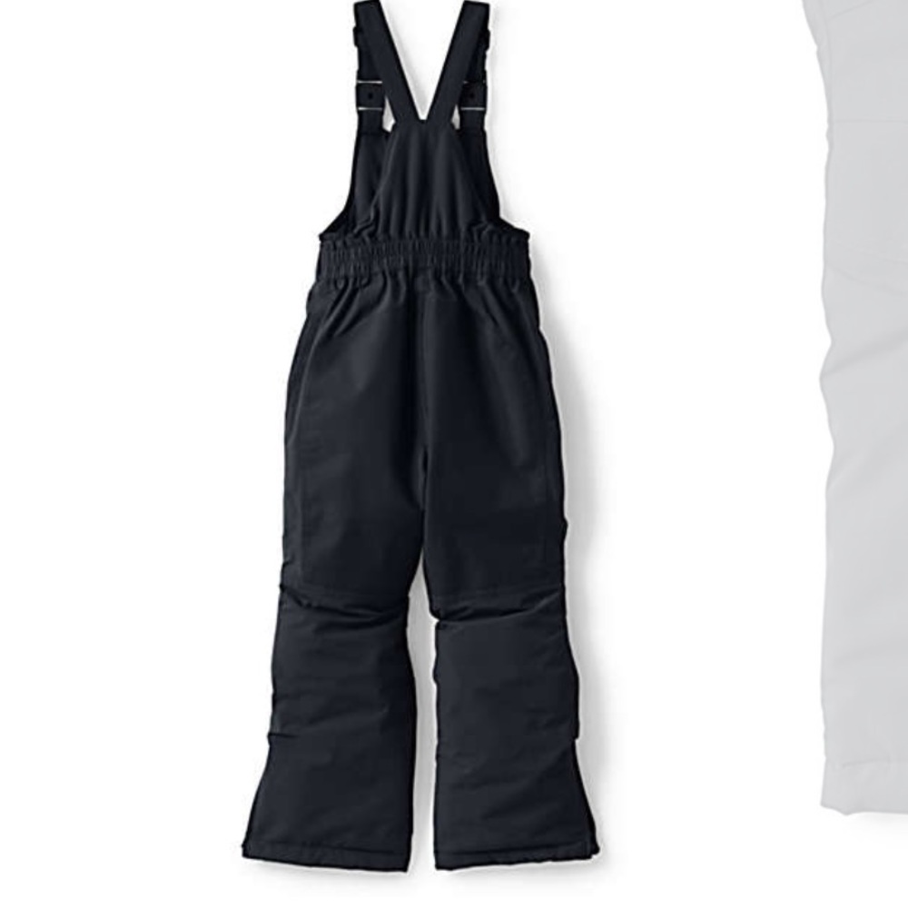 Lands’ End Kids Waterproof Snow Bibs Unisex Size 16 Black Worn Once